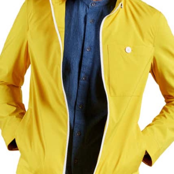Ted Baker Barklee Rain Jacket Yellow size 6 XL NWT! - Picture 2 of 5